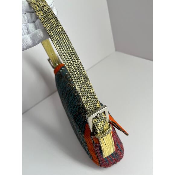 Fendi baguette vintage multicolor glitter beaded shoulder bag - Picture 8 of 11